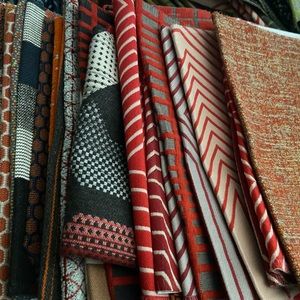 Bundle of fabric samples